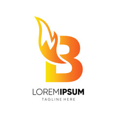 Letter B Fox Tail Logo Design Vector Icon Graphic Emblem Symbol Illustration