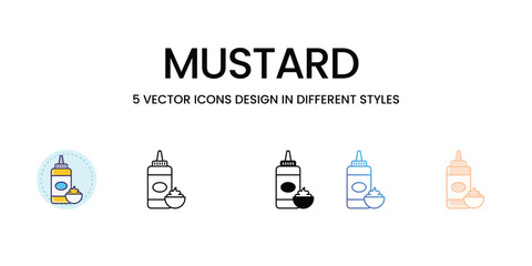 Mustard  icons set vector illustration. vector stock