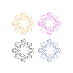 WELLNESS AYURVEDA SPA MEDICAL RESORT SIGN SYMBOL LOGO ISOLATED ON WHITE