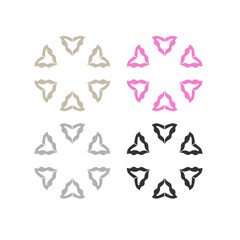 WELLNESS AYURVEDA SPA MEDICAL RESORT SIGN SYMBOL LOGO ISOLATED ON WHITE