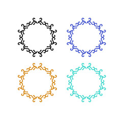 WELLNESS AYURVEDA SPA MEDICAL RESORT SIGN SYMBOL LOGO ISOLATED ON WHITE