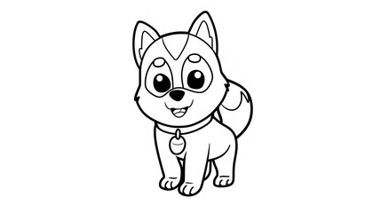 Obraz premium Craft a charming coloring page featuring a love