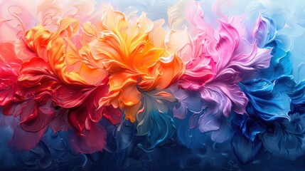 Obraz premium Abstract Art with Vivid Colors and Swirls