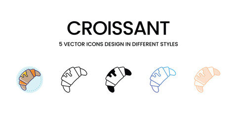 Croissant icons set vector illustration. vector stock