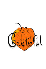 Persimmon with the inscription: 