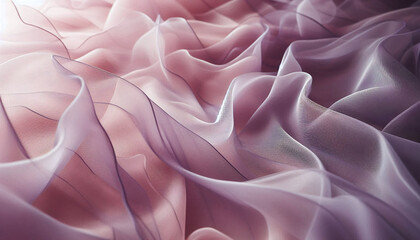 Obraz premium Abstract background of a semitransparent silk fabric of lilac color