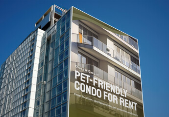 Outdoor Building Billboard Sign Mockup With Generative AI