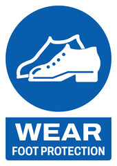 ISO mandatory safety signs v2 tex variation_wear foot protection size a4/a3/a2/a1	
