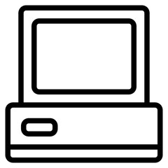 Fototapeta premium computer icon in line style
