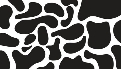 Cow Skin background white and black
