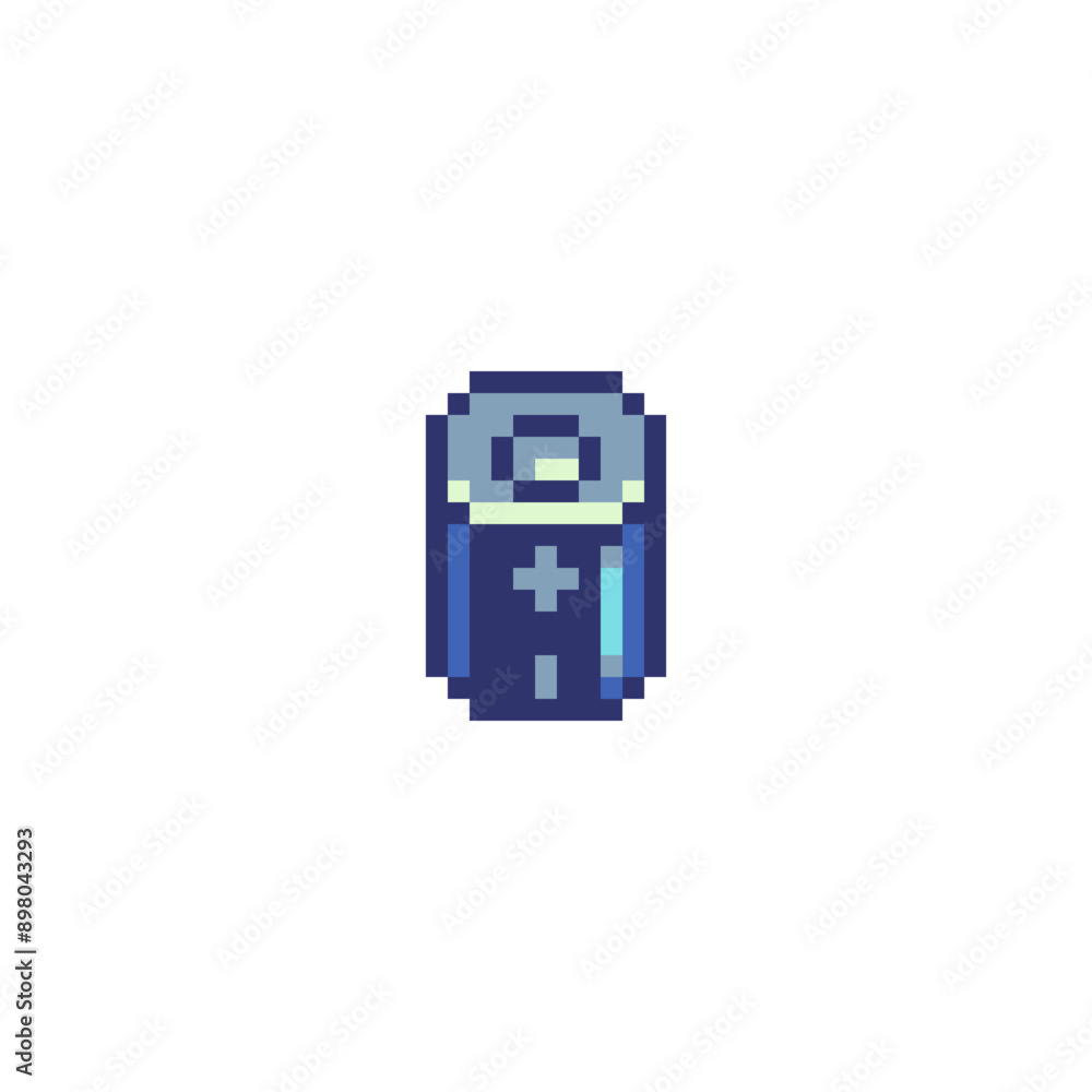 Poster battery icon. pixel art. design for websites and mobile apps. 8-bit. game assets. isolated vector fl