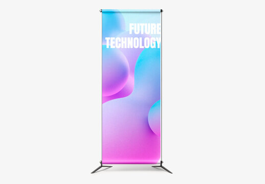 Roll Up Standee Banner Sign Mockup With Generative AI