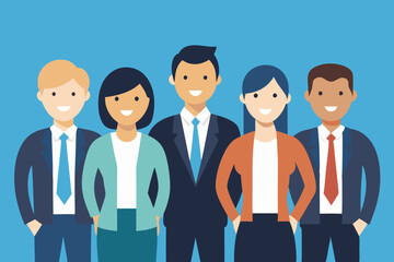  Business people vector art illustration