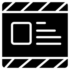 postcard icon in solid style