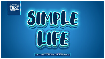 3d editable modern text effect with neon effect for decoration