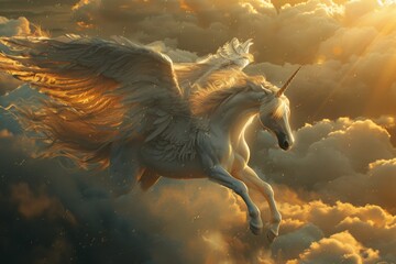 Fototapeta premium Silhouette of a flying dragon in the night sky with wings and a fantasy design