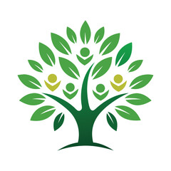 Family Tree Logo icon vector