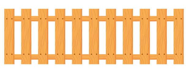 Long brown wooden fence to fence the fields clipart decoration illustration clipart 