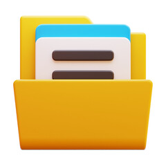 FILE DOCUMENT 3D ICON ILLUSTRATION