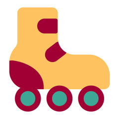roller skate icon in flat style