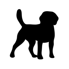 dog silhouette illustration