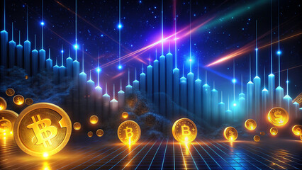 Bit coins background 