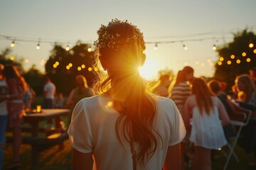 Vibrant outdoor concert captivates young crowd with energetic musical performance