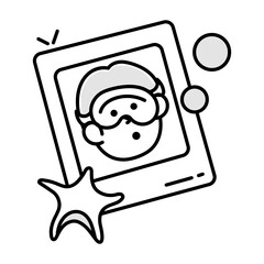 Swimmer photo icon in hand drawn style 

