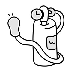 Doodle style icon depicting scuba tank  

