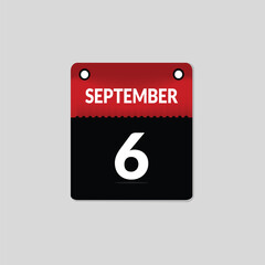 A vector illustration with Text: September 6 ST Day.
