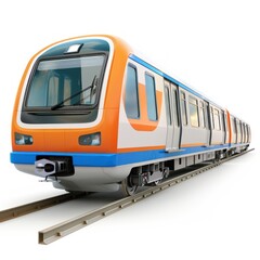 Fototapeta premium Modern Train on Tracks