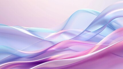 Naklejka premium Pastel color waves of translucent iridescent fabric