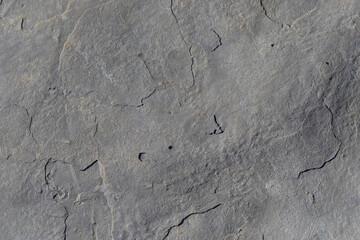 Sea-worn stone texture on a wild coastal beach.