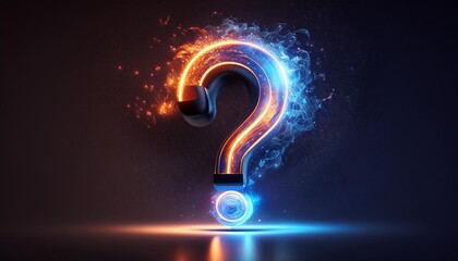 A cool question mark, a stylish accent, and a sharp finish Generated by AI