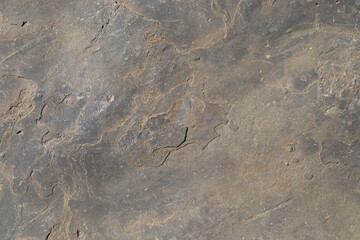 Sea-worn stone texture on a wild coastal beach.