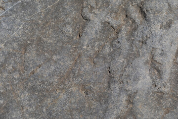 Sea-worn stone texture on a wild coastal beach.