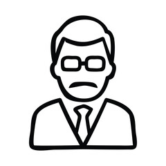 Businessman Doodle Hand-drawn Vector Icon