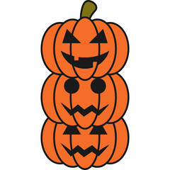 Halloween Pumpkins Illustration