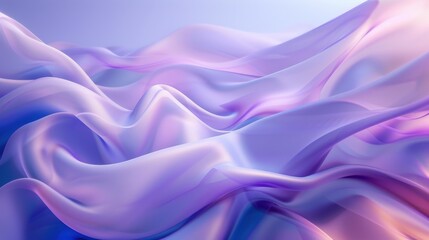Obraz premium Dreamy waves of iridescent purple silk fabric in motion