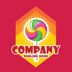 Lollipop illustration design for branding, stickers, sweeteners