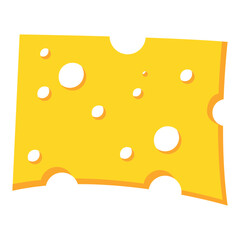 Vector image of cheese. Food and fast food concept. Element for your design. Ingredient for cooking.