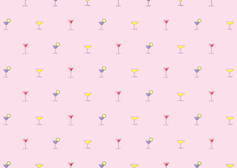 シンプルな線で描いたお酒のイラストの背景