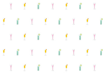シンプルな線で描いたお酒のイラストの背景