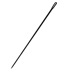 Black sewing needle outline