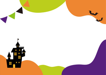 ポップなハロウィンのフレーム