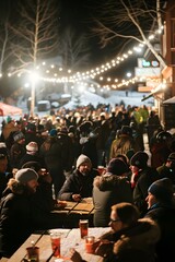 people at the apres ski
