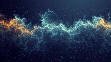 Obraz premium Abstract Cosmic Nebula with Swirling Light and