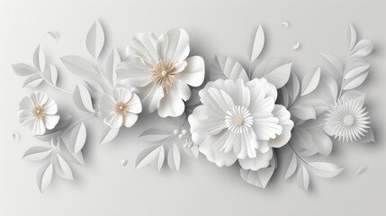 Obraz premium Delicate floral patterns crafted into stylish borders and frames, ideal for black and white coloring with their clean outlines and very easy designs for coloring book enjoyment.