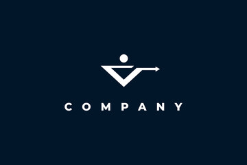 letter v and archer modern logo