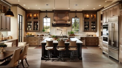 Fototapeta premium dining room with a modern classic concept